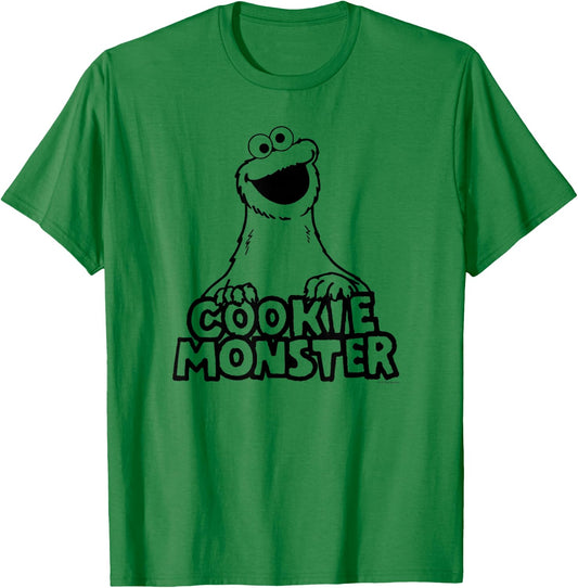 Sesame Street Vintage Cookie Monster T Shirt T-Shirt - T-Shirt | Irish Green