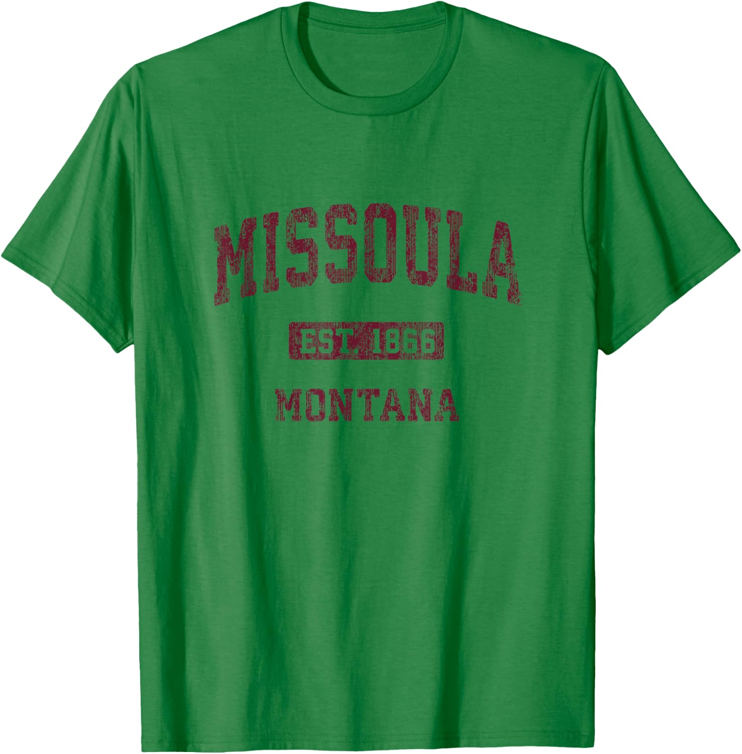 Missoula Montana MT Vintage Athletic Sports Design T-Shirt - T-Shirt | Irish Green