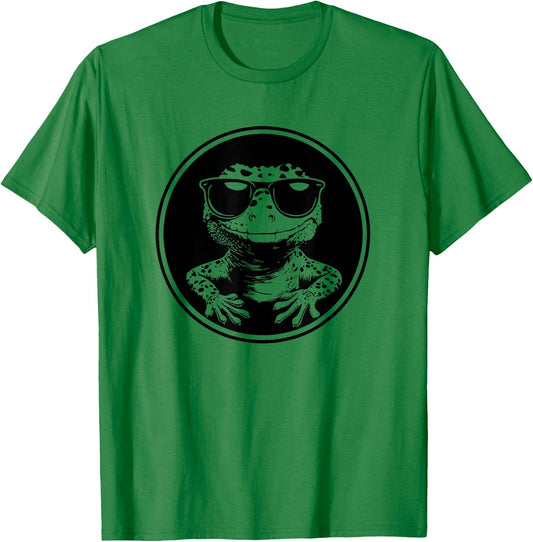 Kids Sunglasses Logo Reptile Leopard Gecko Lover T-Shirt - T-Shirt | Irish Green