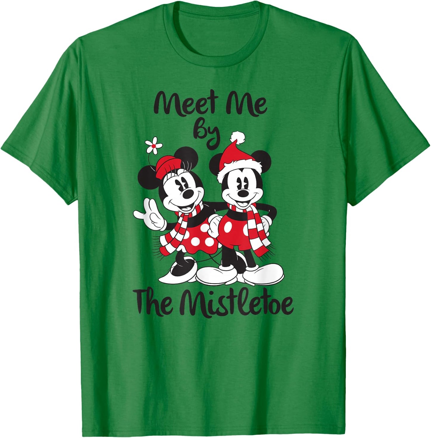 Disney - Mickey Mouse Mistletoe Holiday T-Shirt - T-Shirt | Irish Green