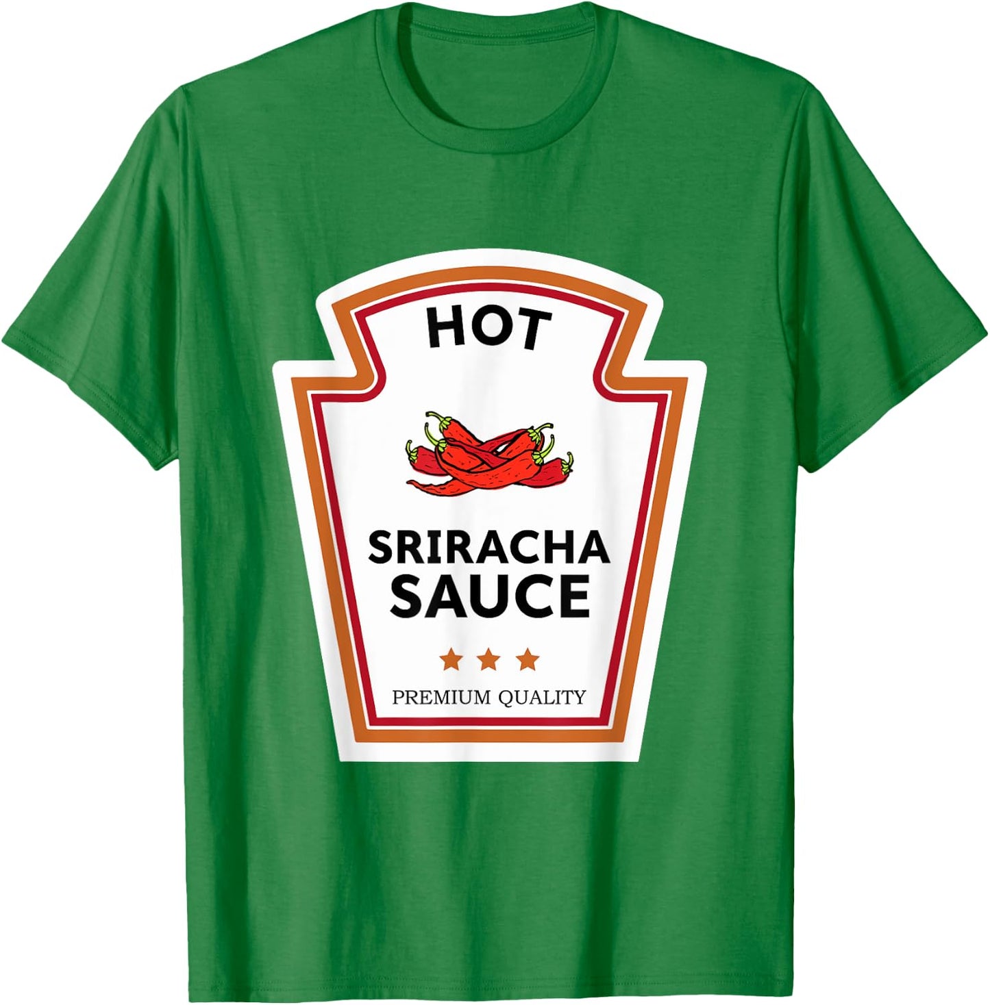 J. Walker -Adults Hot Sriracha Sauce Condiment Group Costume , Red, Small, Short Sleeve T-Shirt - T-Shirt | Irish Green