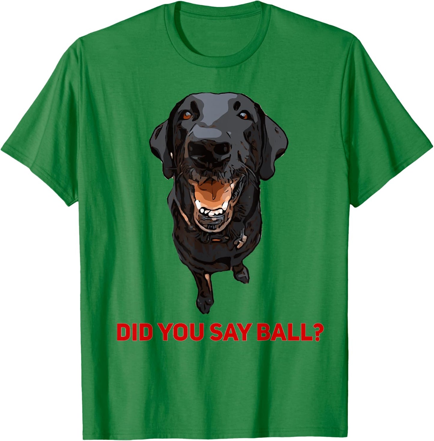 Black Lab Did you say Ball ? T-Shirt - T-Shirt | Irish Green