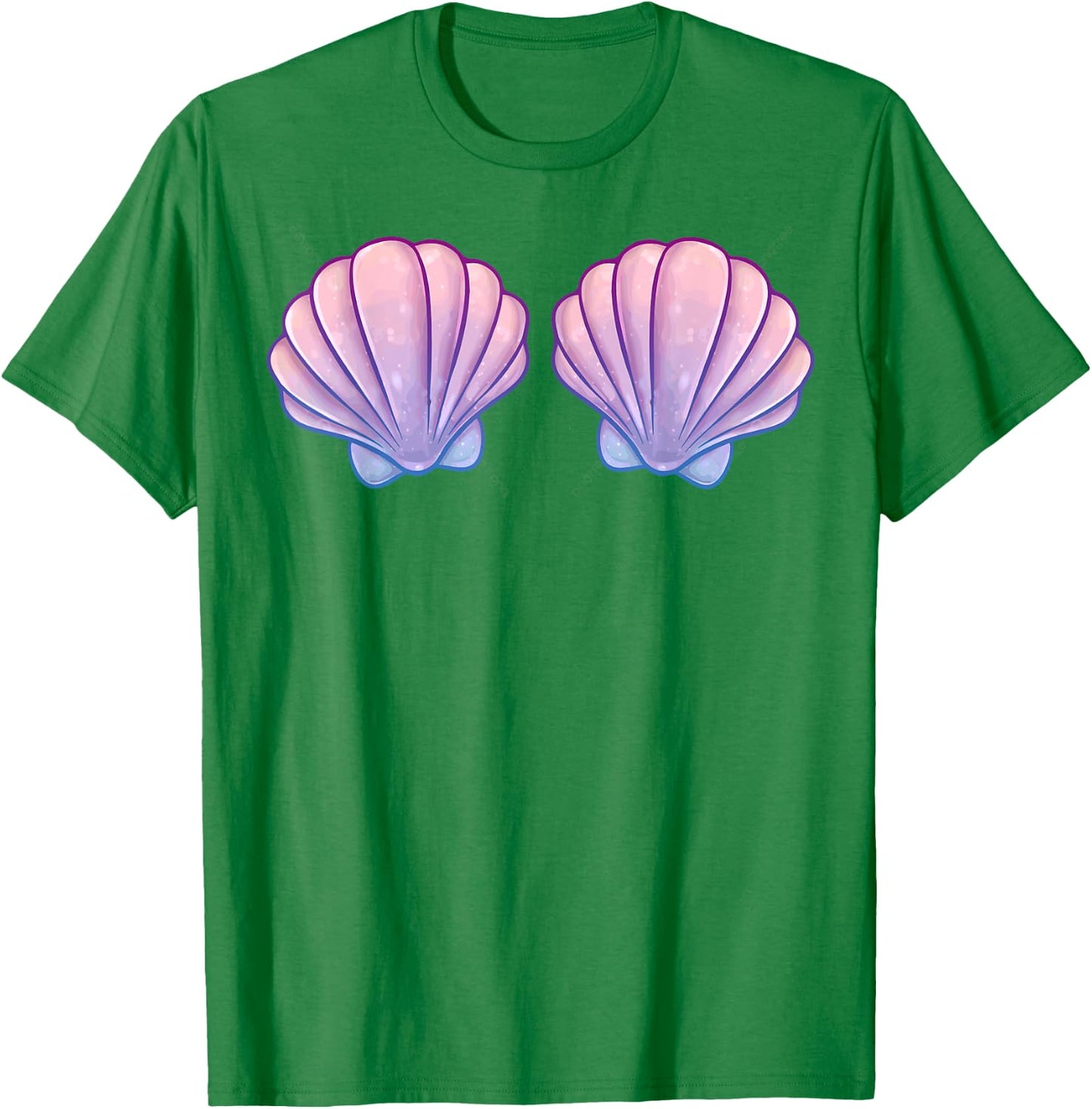 Mermaid Shell Bra Costume Girls Halloween Birthday T-Shirt - T-Shirt | Irish Green