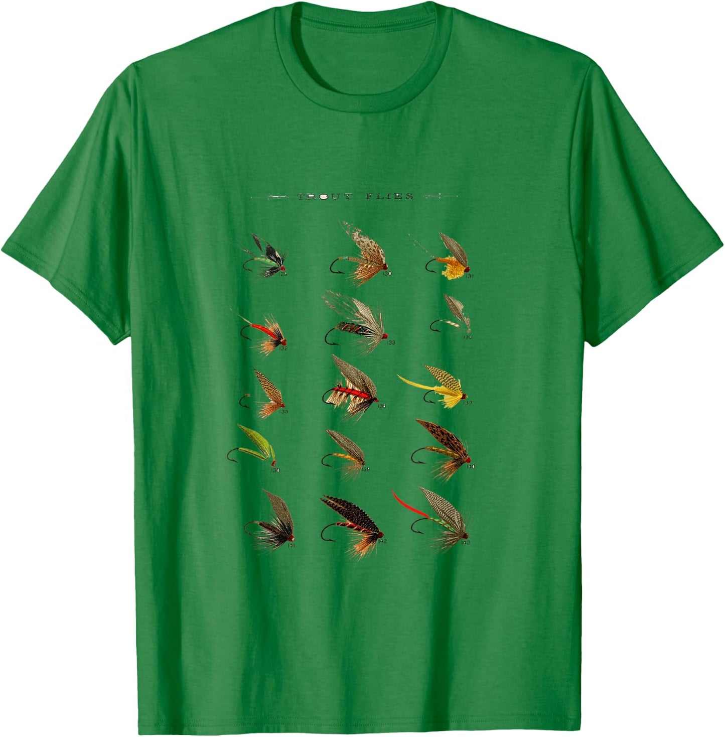 Vintage Fly Fishing Lures T Shirt T-Shirt - T-Shirt | Irish Green