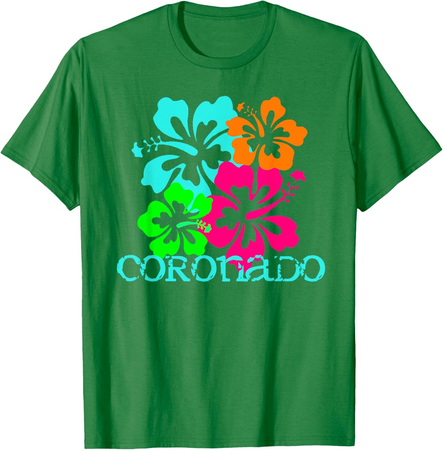 Coronado Island Beach Tropical Travel Surf Shirt T-Shirt - T-Shirt | Irish Green