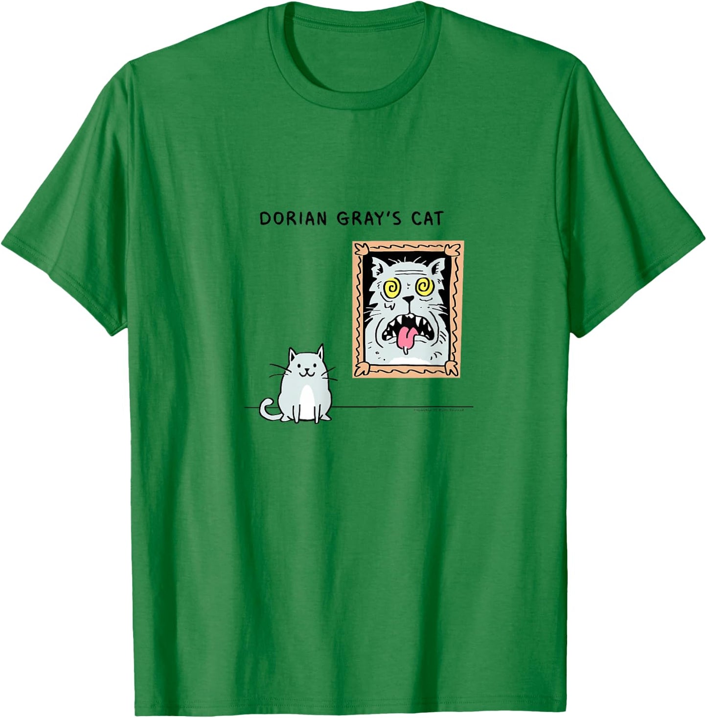 Dorian Gray's Cat teeshirt from Skunkbear T-Shirt - T-Shirt | Irish Green