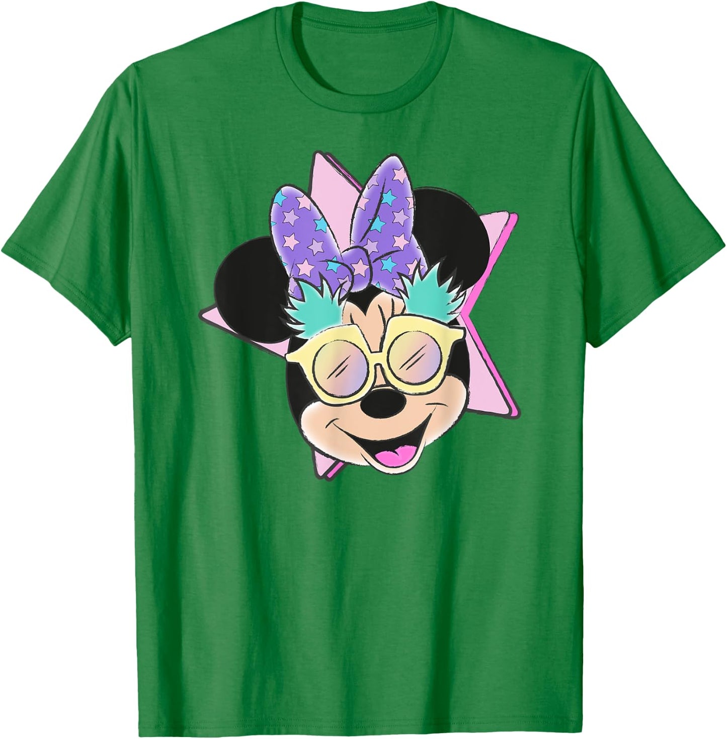 Minnie Mouse - Summer Pineapple Sunglasses With Stars T-Shirt - T-Shirt | Irish Green