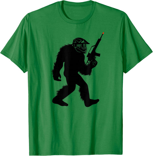 Bigfoot Airsoft , Sasquatch Airsofting Apparel T-Shirt - T-Shirt | Irish Green