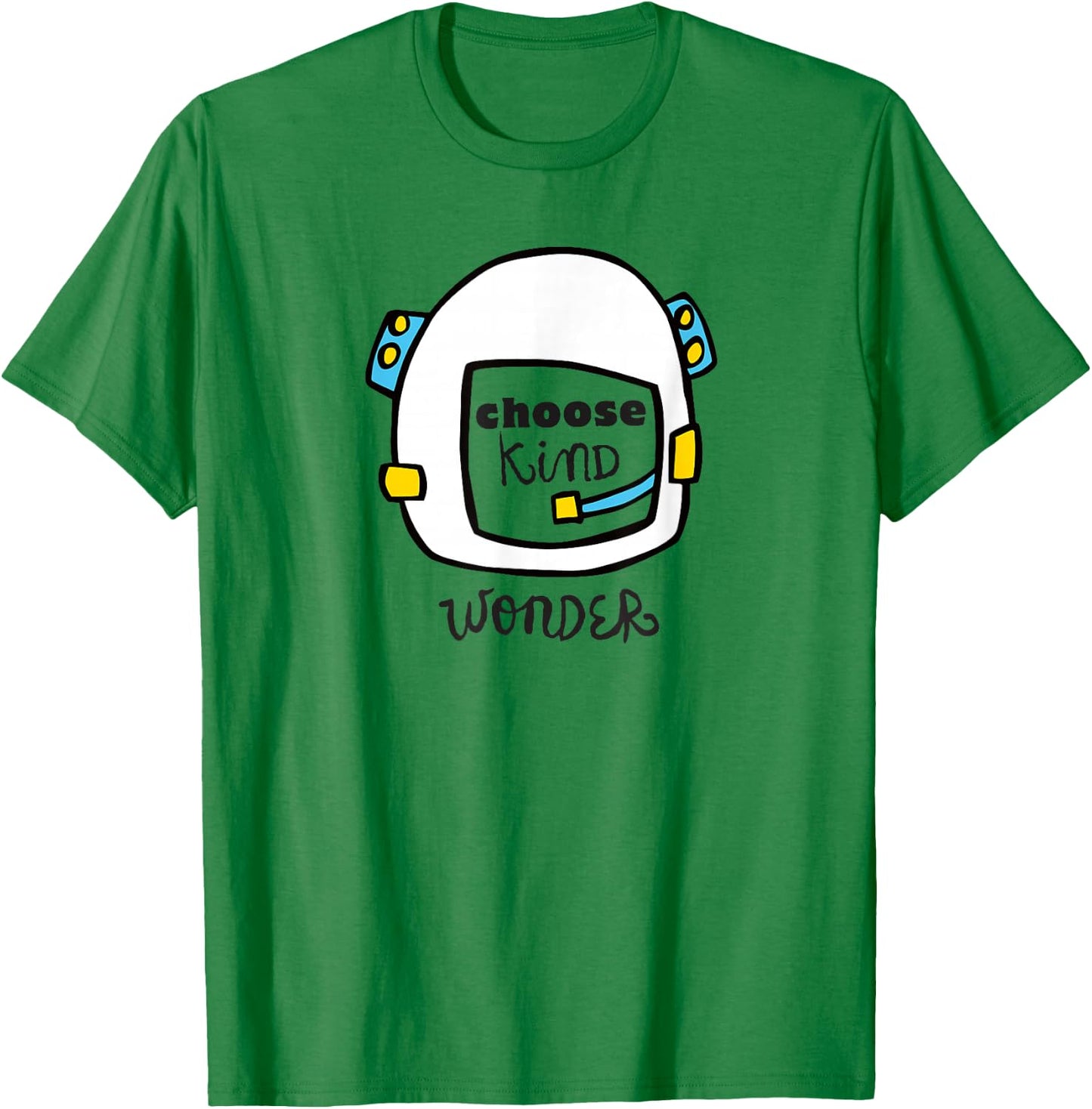 Wonder Choose Kind - Auggie Choose Kind Space Helmet T-Shirt - T-Shirt | Irish Green