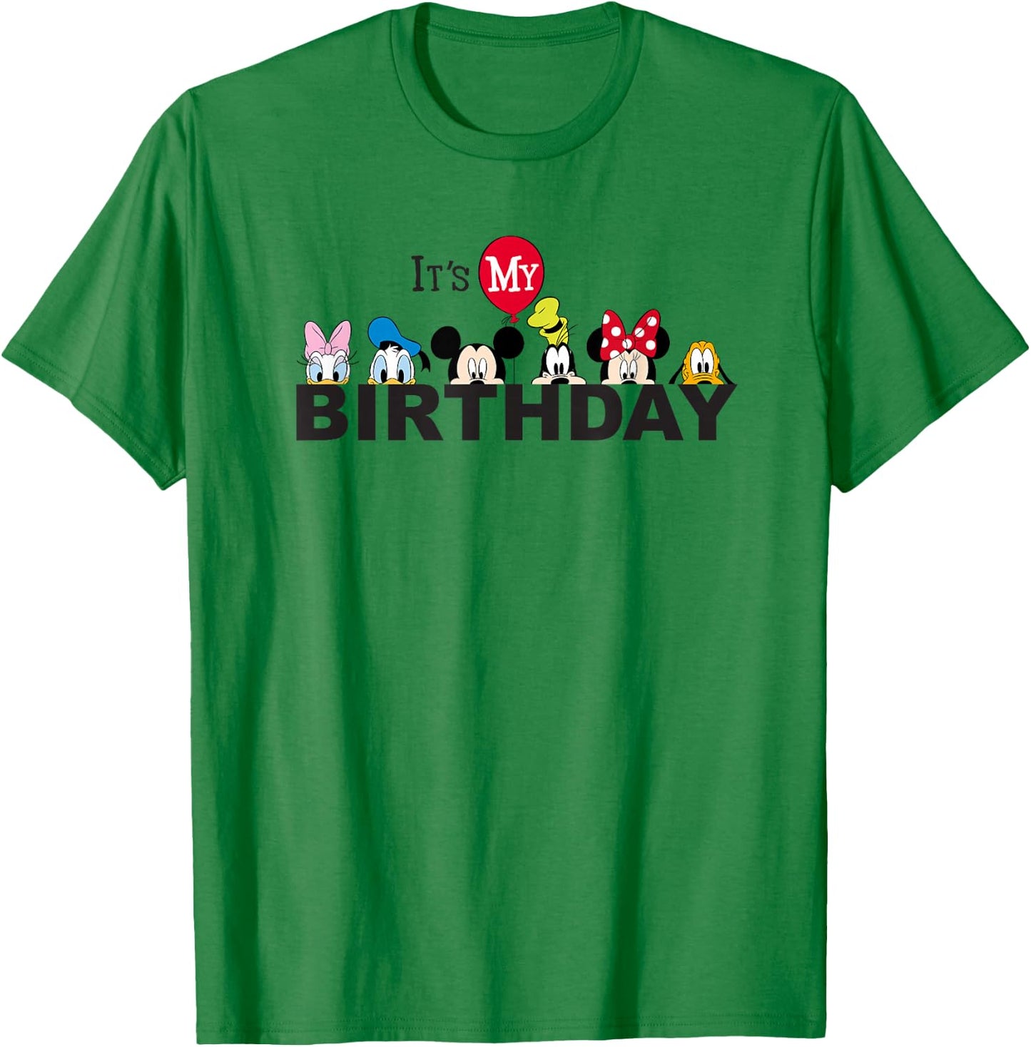 Disney Mickey and Friends It's My Birthday T-Shirt - T-Shirt | Irish Green
