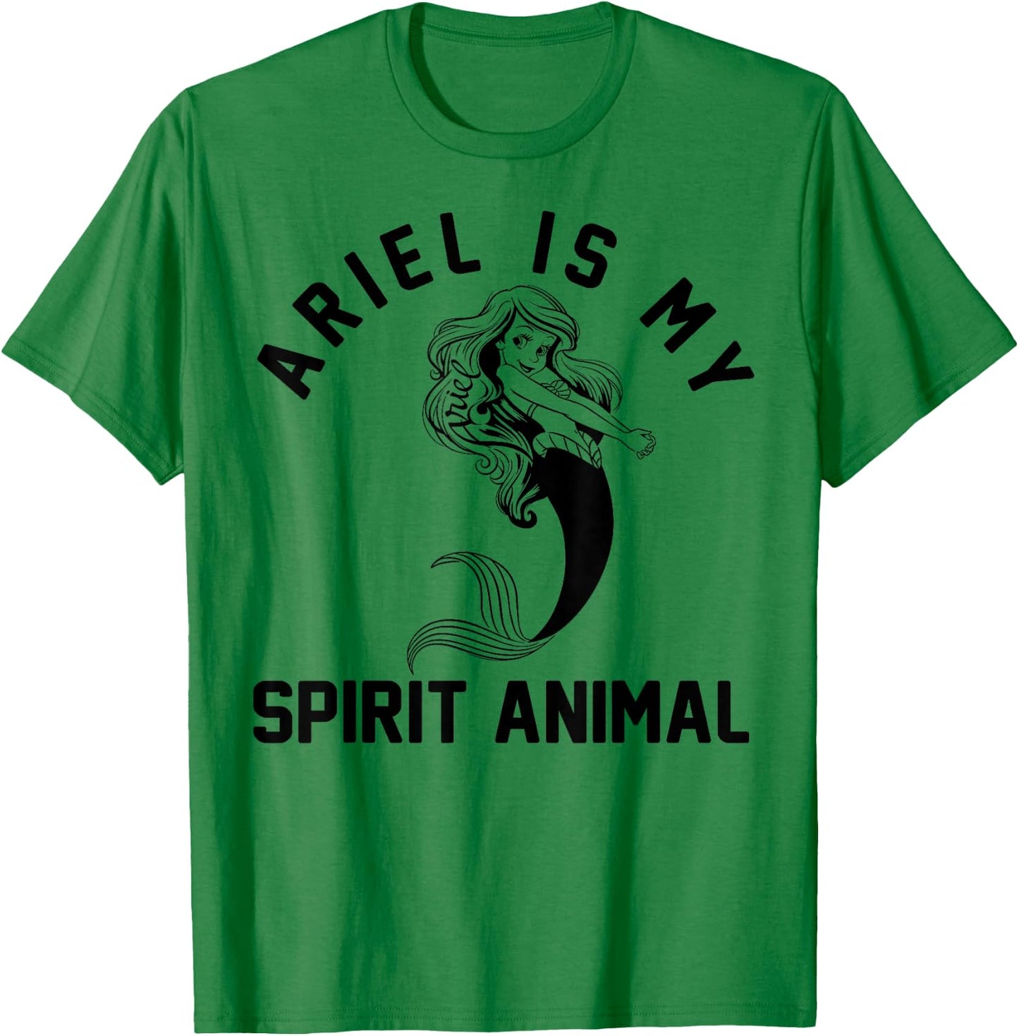 Disney The Little Mermaid Ariel Is My Spirit Animal Logo T-Shirt - T-Shirt | Irish Green