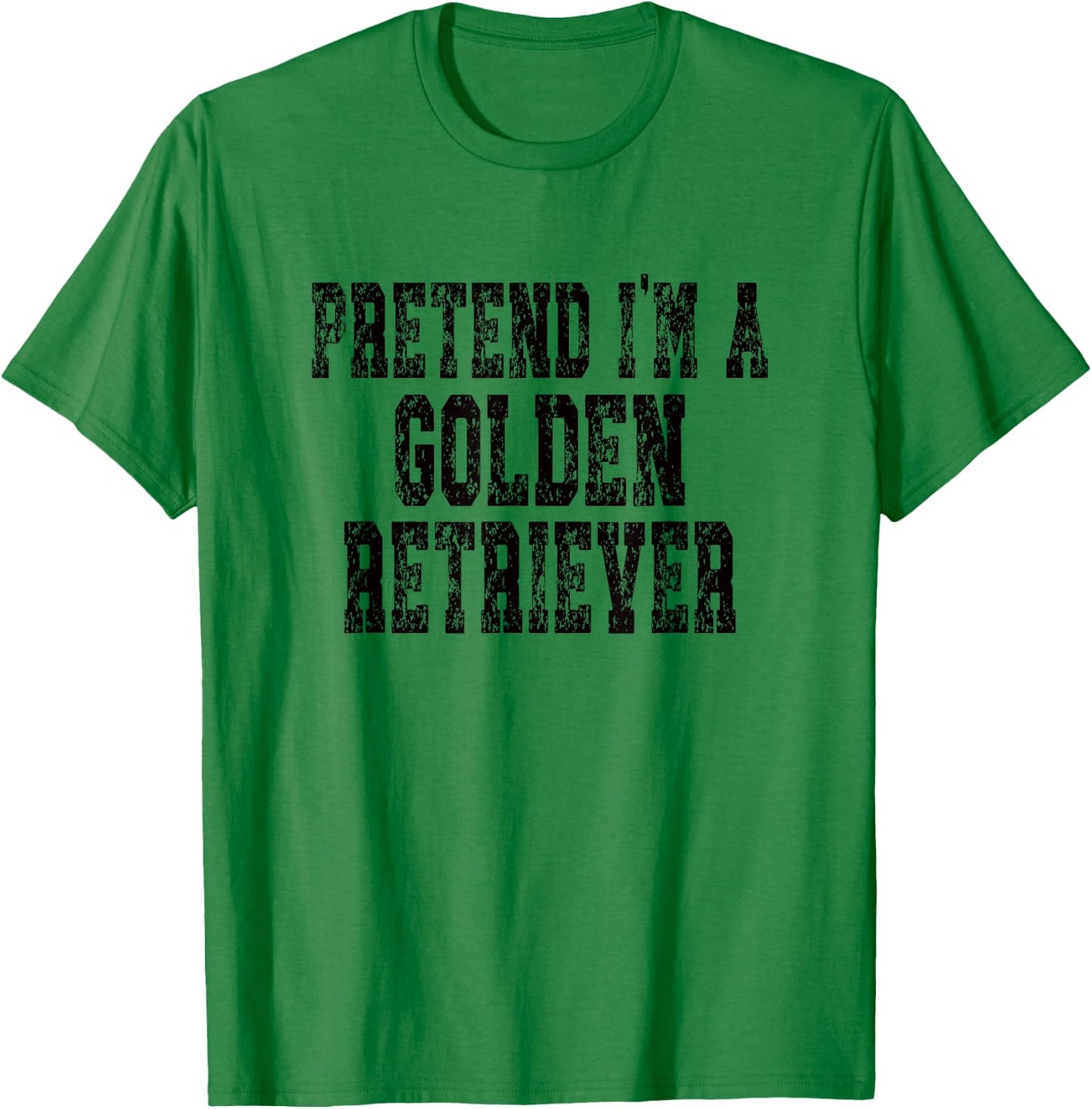 Pretend I'm A Golden Retriever Dog - Lazy Halloween Costume T-Shirt - T-Shirt | Irish Green