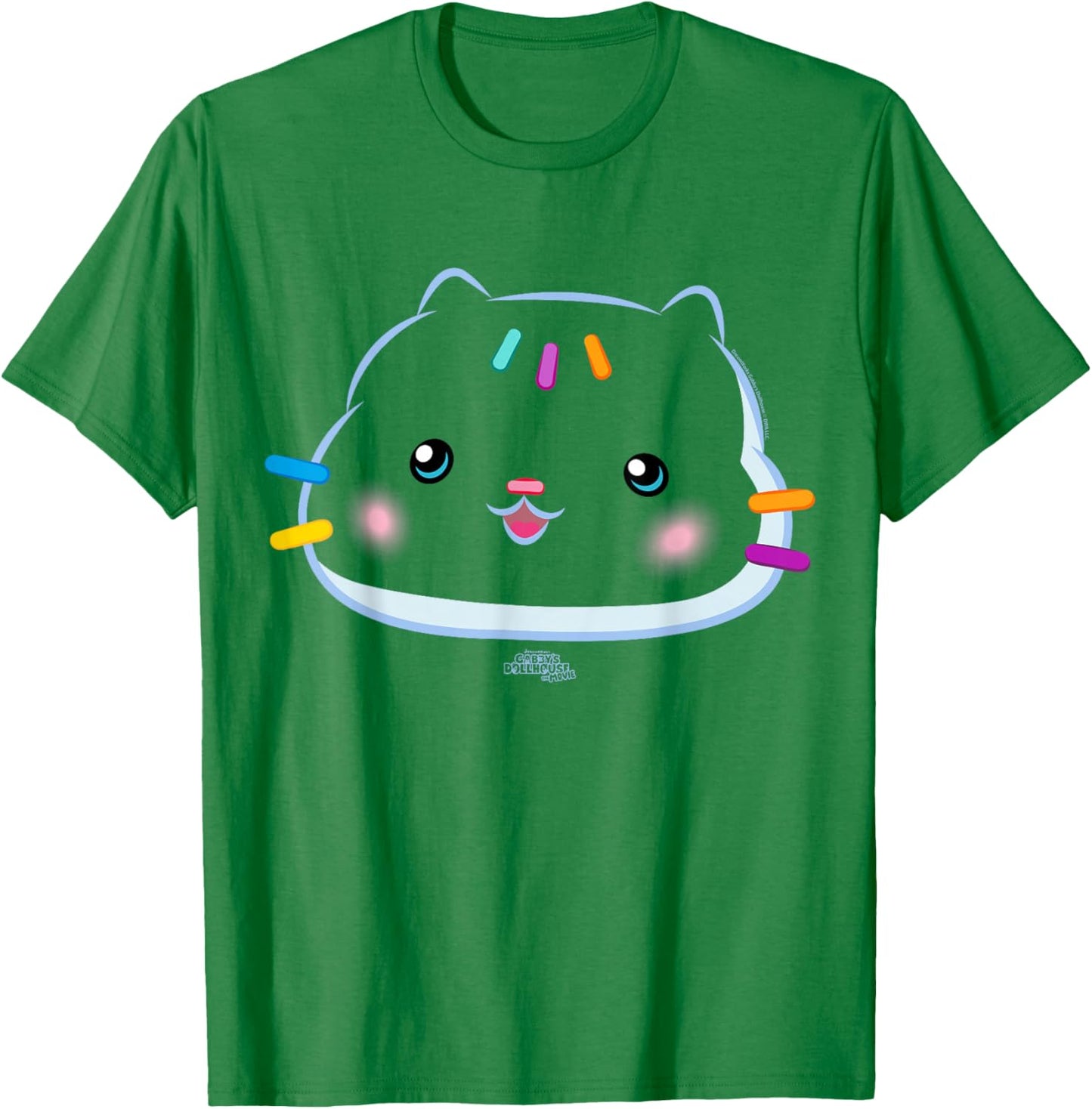 DreamWorks Gabby’s Dollhouse Cakey Cat Big Face T-Shirt - T-Shirt | Irish Green