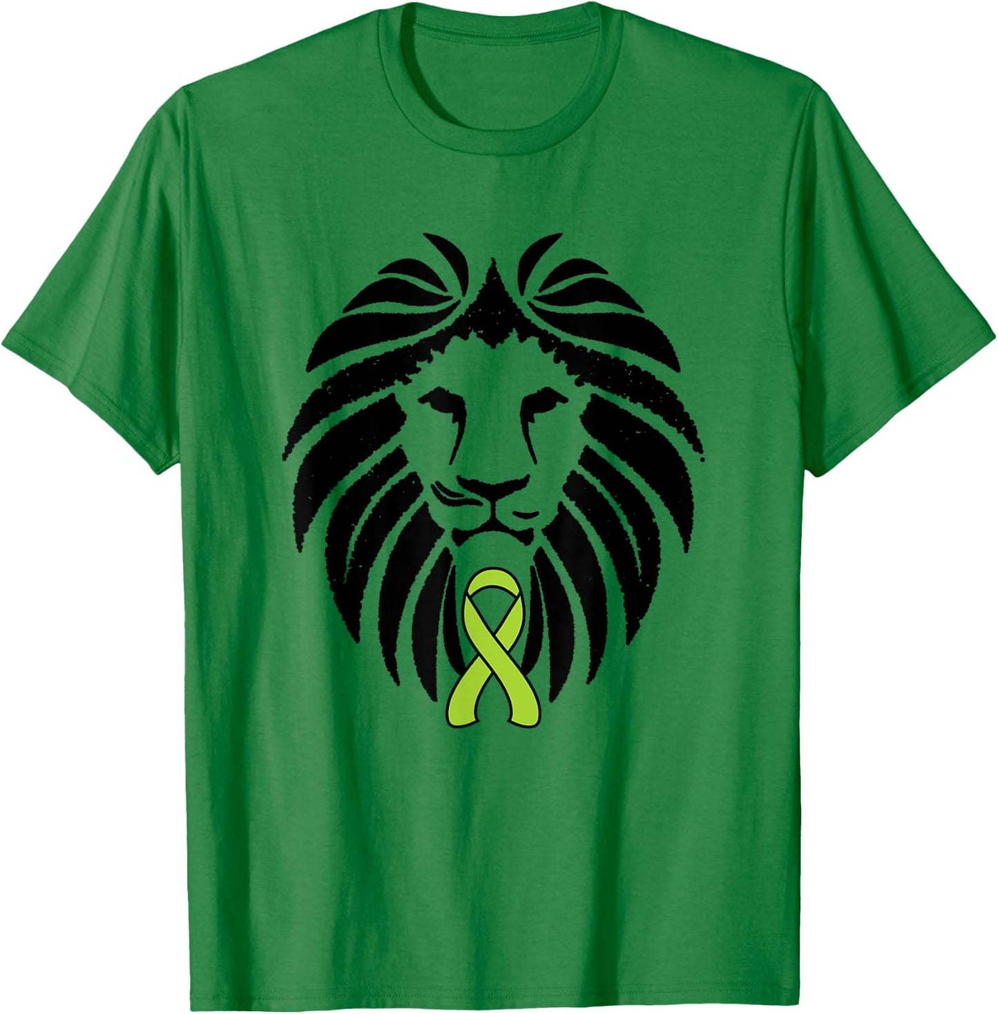 Mental Health Awareness Shirt Lion Awareness Ribbon S1 T-Shirt - T-Shirt | Irish Green