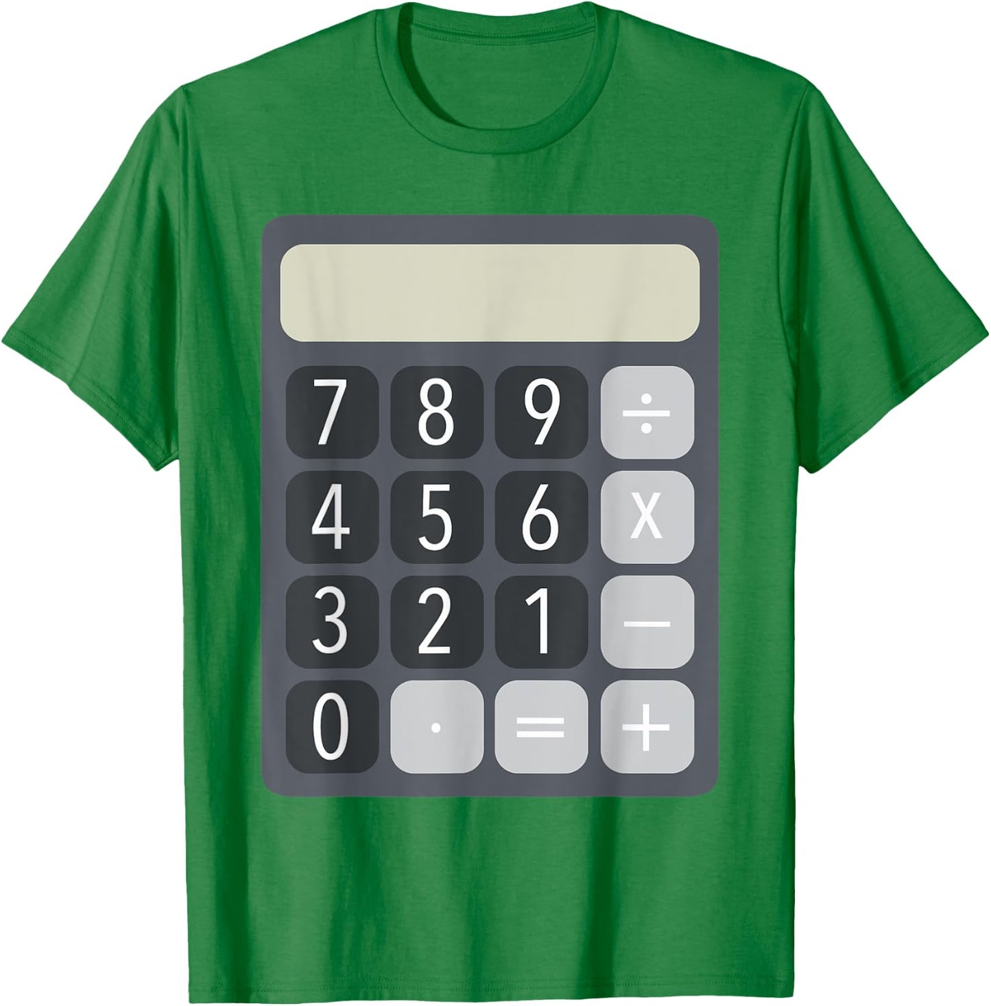 HalloAndWeenCostumes Adult Calculator Costume , Grey, XL, Short Sleeve, Classic Fit, Pull On, Halloween, Costume Party T-Shirt - T-Shirt | Irish Green
