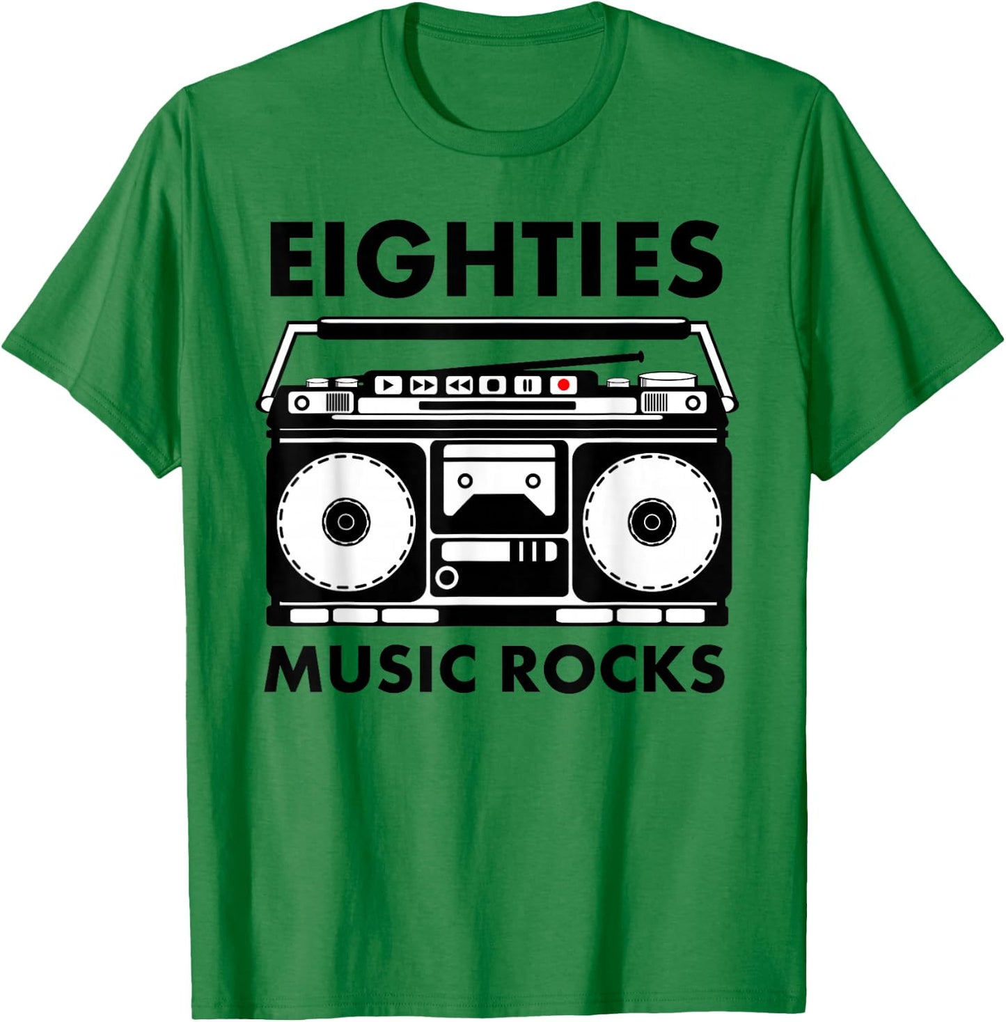 Eighties Music Rocks T-Shirt - T-Shirt | Irish Green
