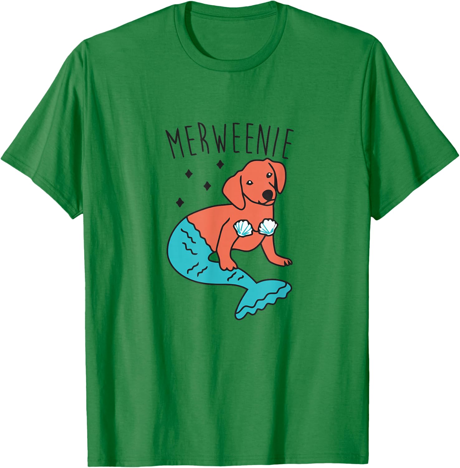 Mermaid Pet dog Weenie T-Shirt - T-Shirt | Irish Green