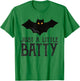 Just a Little Batty - Bat Funny Halloween Holiday Quote T-Shirt - T-Shirt | Irish Green