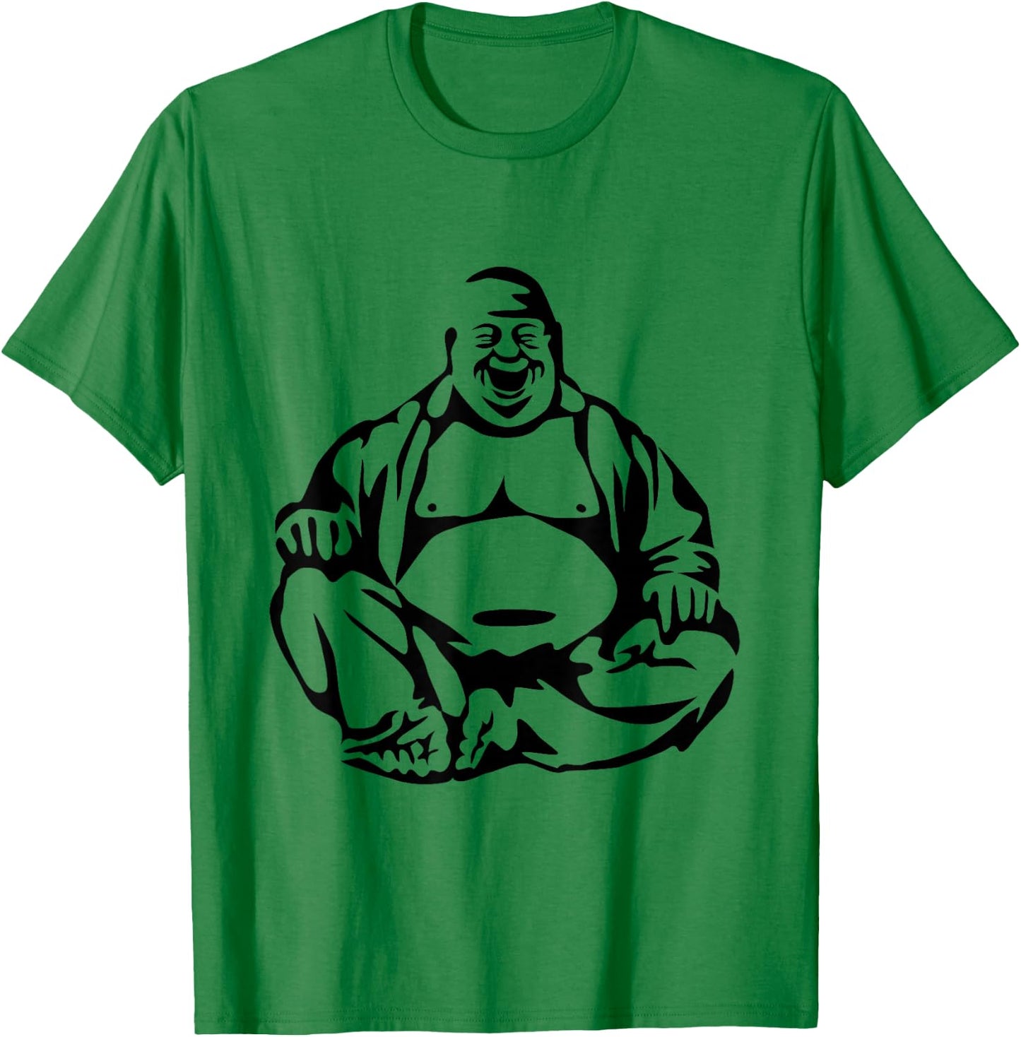Laughing Buddha Fat Budai Buddhism T-Shirt - T-Shirt | Irish Green