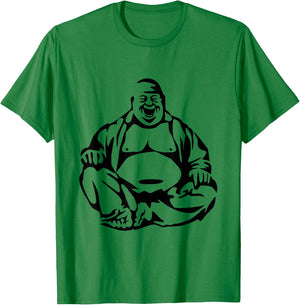 Laughing Buddha Fat Budai Buddhism T-Shirt - T-Shirt | Irish Green
