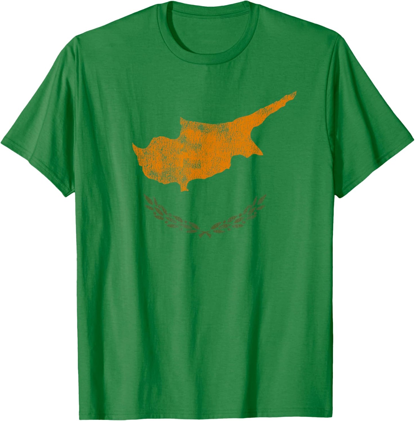 Retro Cypriot Flag of Cyprus Souvenir T-Shirt - T-Shirt | Irish Green