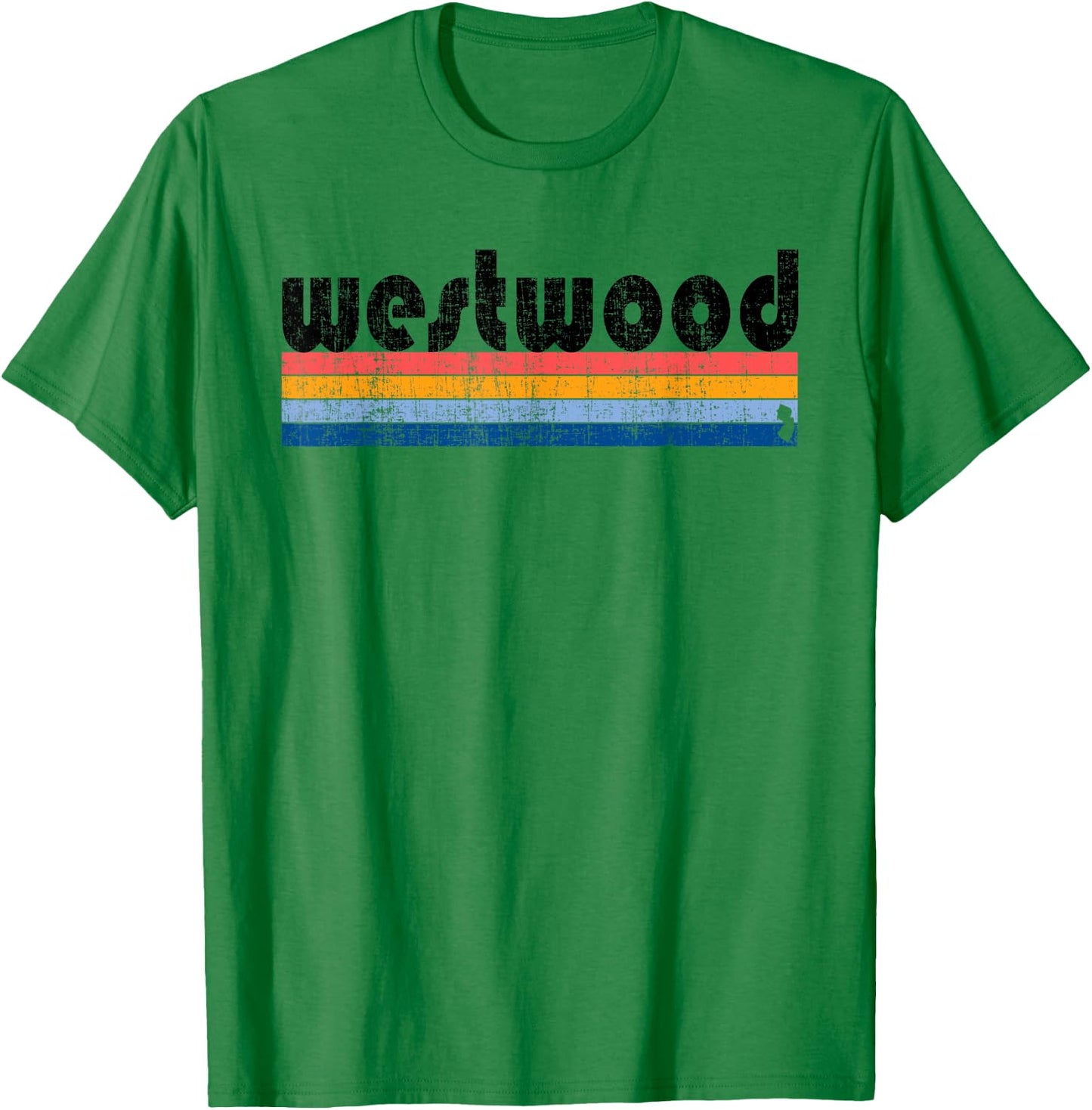 Vintage 80s Style Westwood NJ T-Shirt - T-Shirt | Irish Green