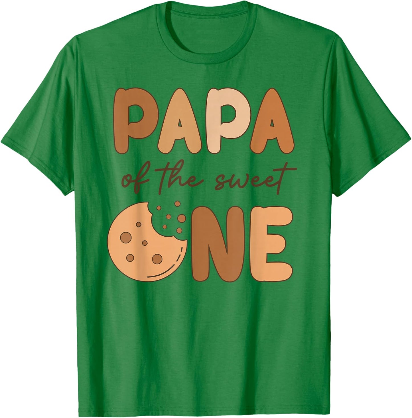 Papa Of The Sweet One Cookies and Milk Birthday Party T-Shirt - T-Shirt | Irish Green
