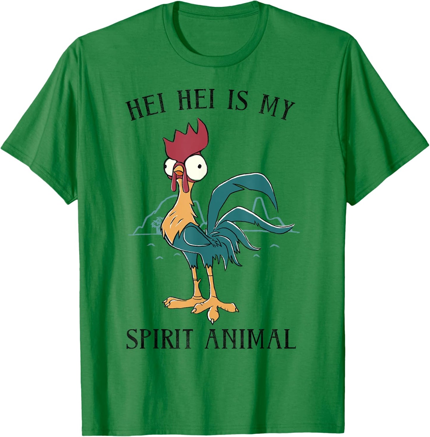 Disney Moana Hei Hei Is My Spirit Animal Portrait T-Shirt - T-Shirt | Irish Green