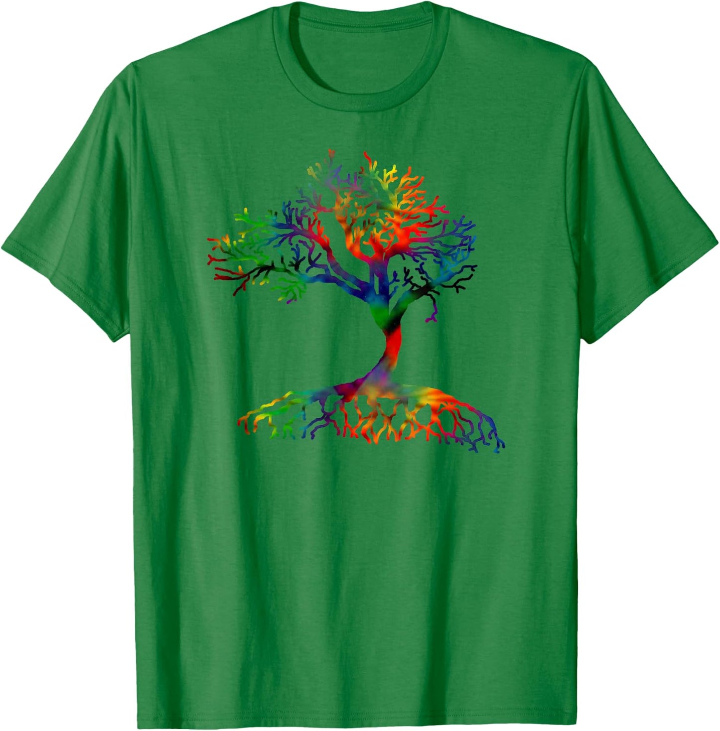 Tree Shirt Tie Dye Artist hand drawn tree of life T-Shirt - T-Shirt | Irish Green