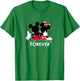 Disney Mickey and Minnie Mouse Silhouettes Forever Small T-Shirt - T-Shirt | Irish Green
