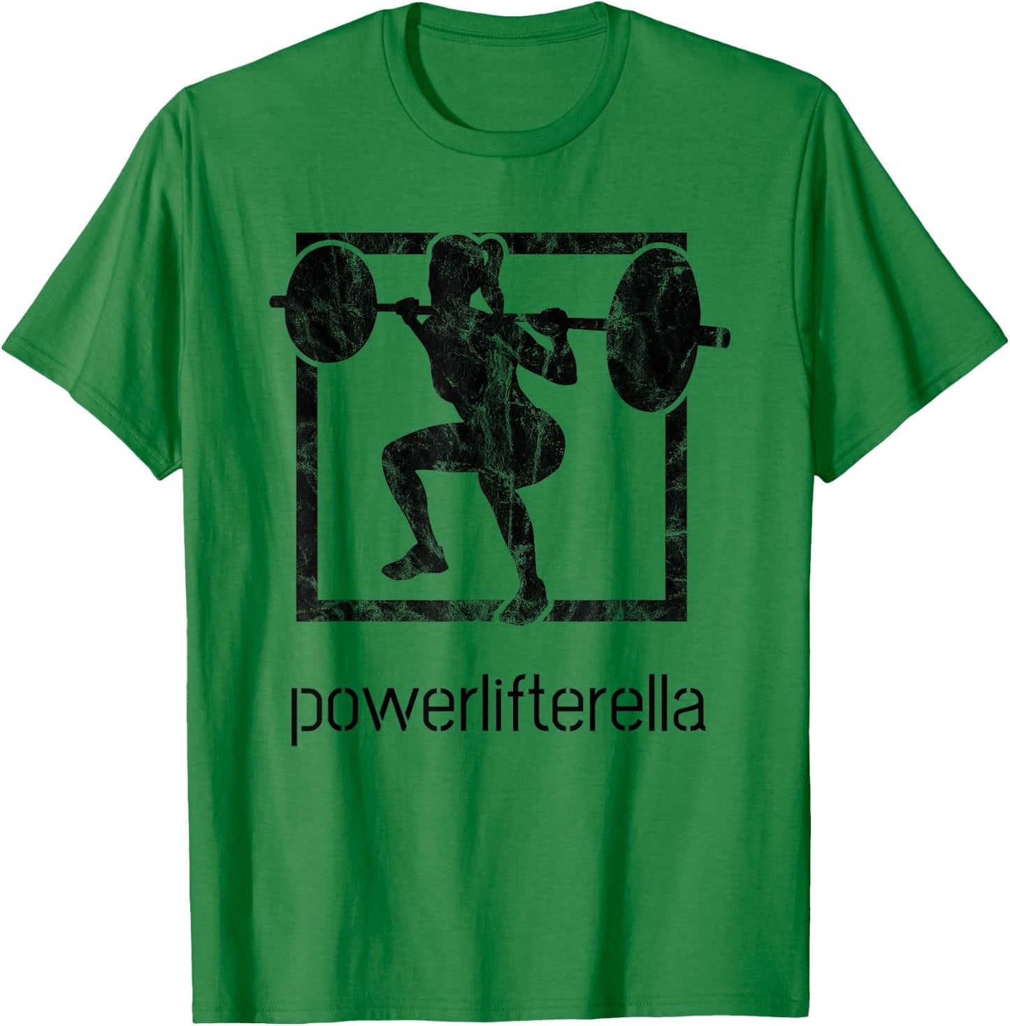 Powerlifterella Women Retro Squat Gym Lifting Workout T-Shirt - T-Shirt | Irish Green