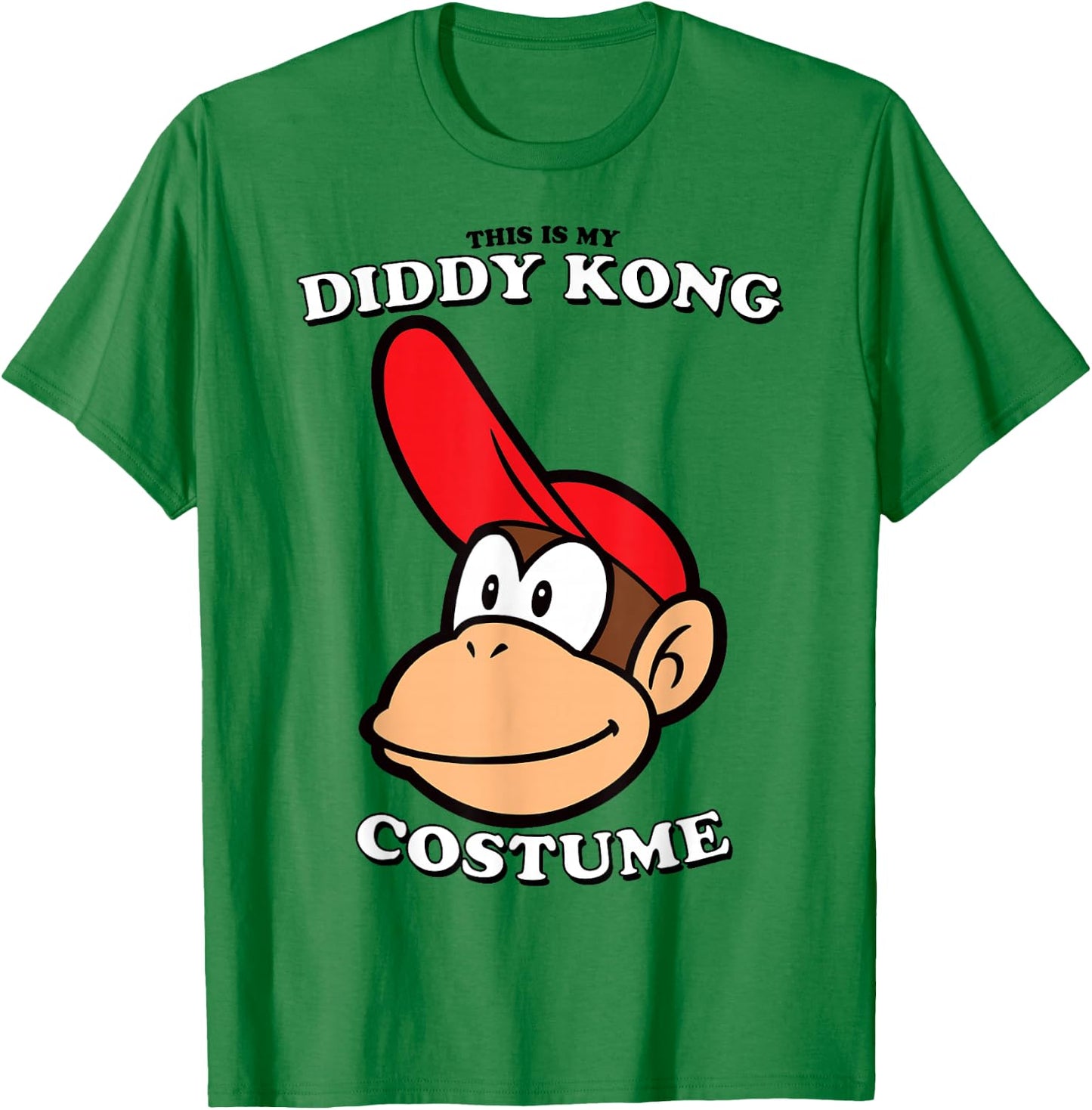 Super Mario Halloween This Is My Diddy Kong Costume T-Shirt - T-Shirt | Irish Green