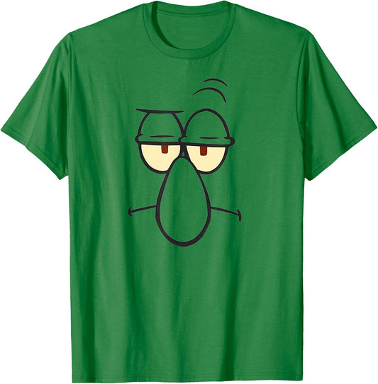 Spongebob Squarepants Halloween Squidward Big Face Costume T-Shirt - T-Shirt | Irish Green