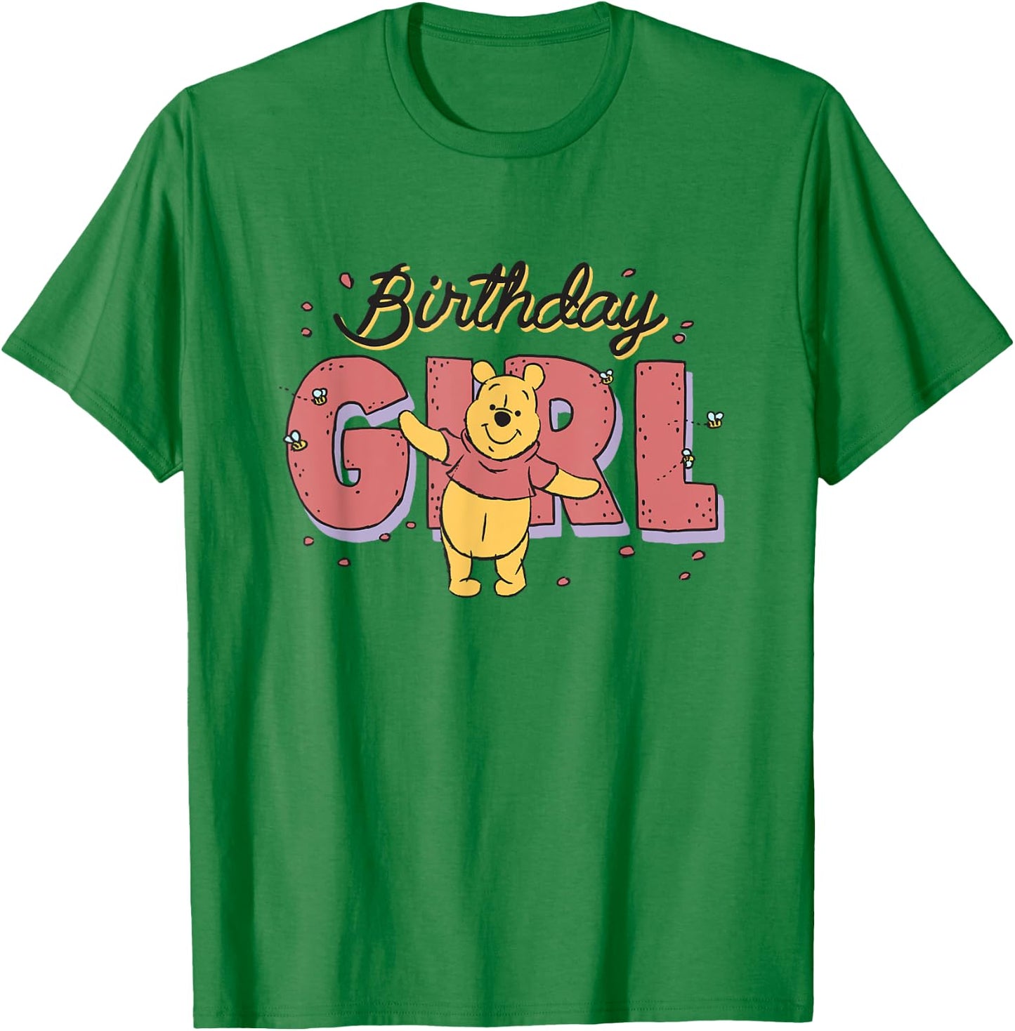 Disney Winnie the Pooh Birthday Girl Buzzing Bees T-Shirt - T-Shirt | Irish Green