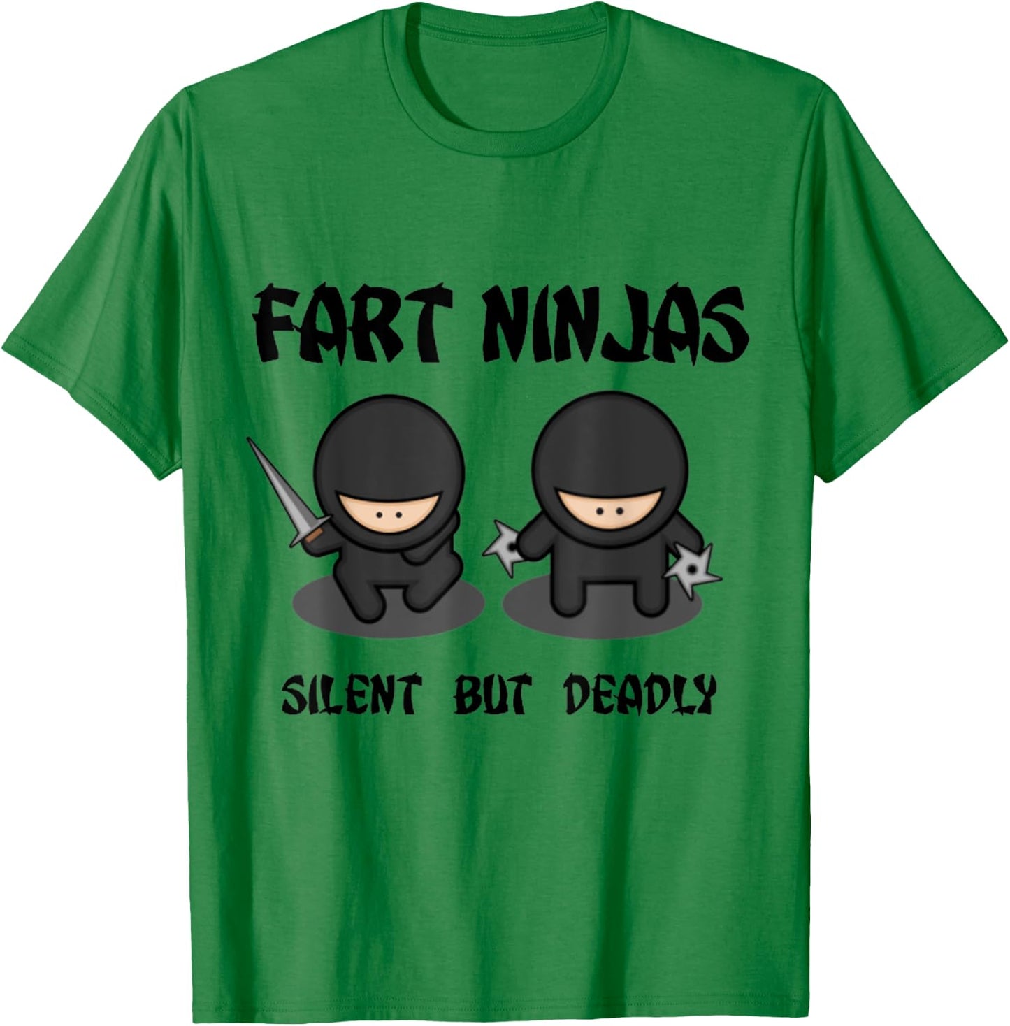 Fart Ninjas Silent but Deadly Funny Men Kids T-Shirt - T-Shirt | Irish Green