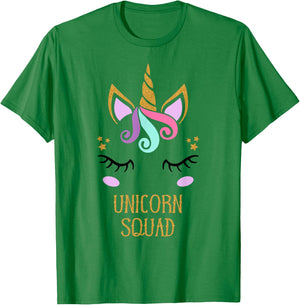 Cute Unicorn Squad , Birthday Gift, Baby Shower Party T-Shirt - T-Shirt | Irish Green