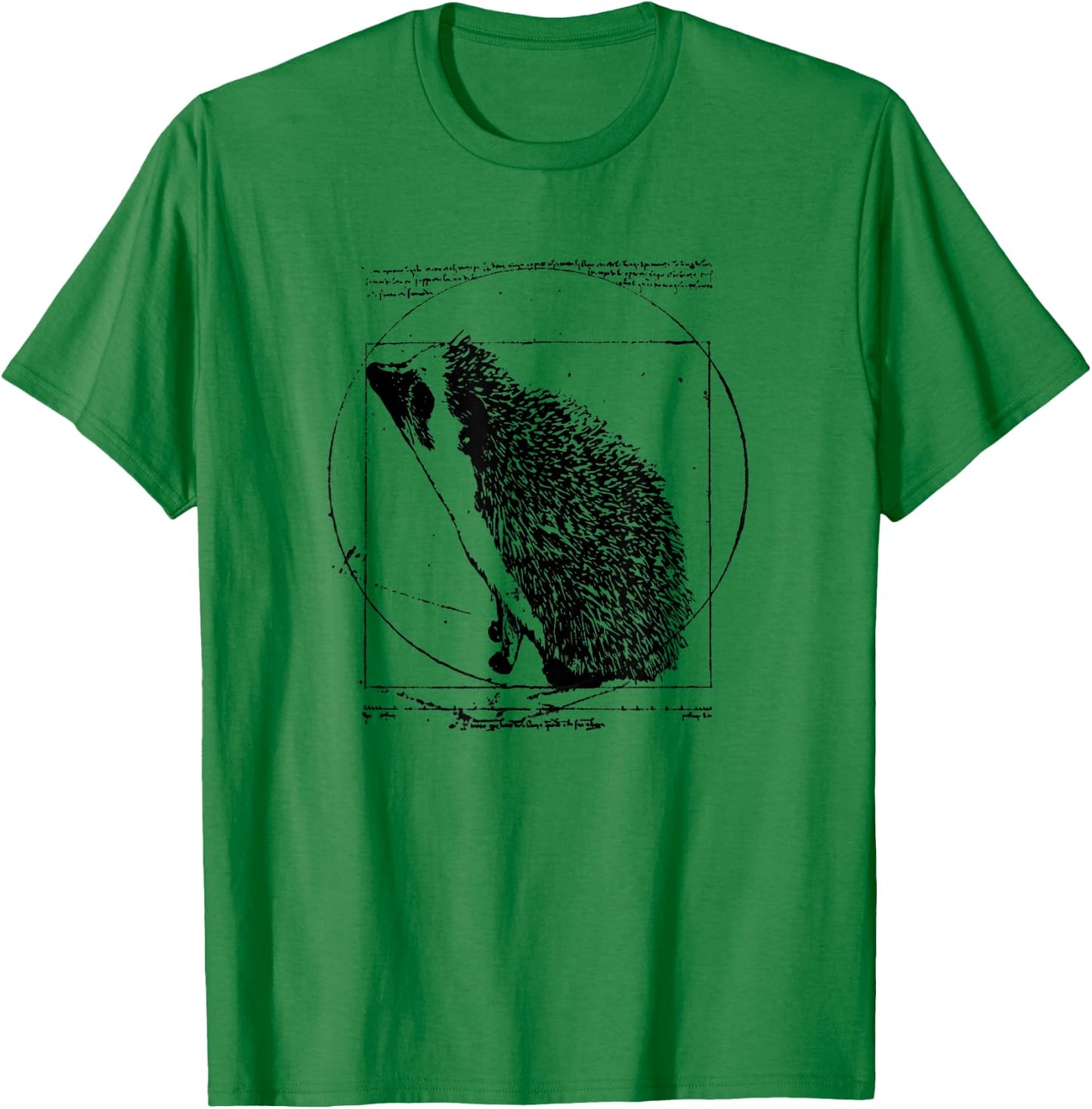 Hedgehog Shirt: Vitruvian Hedgehog A Vintage Classic T-Shirt - T-Shirt | Irish Green