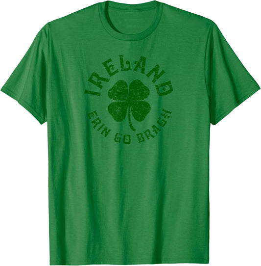 Ireland Erin Go Bragh Shamrock T-Shirt - T-Shirt | Irish Green