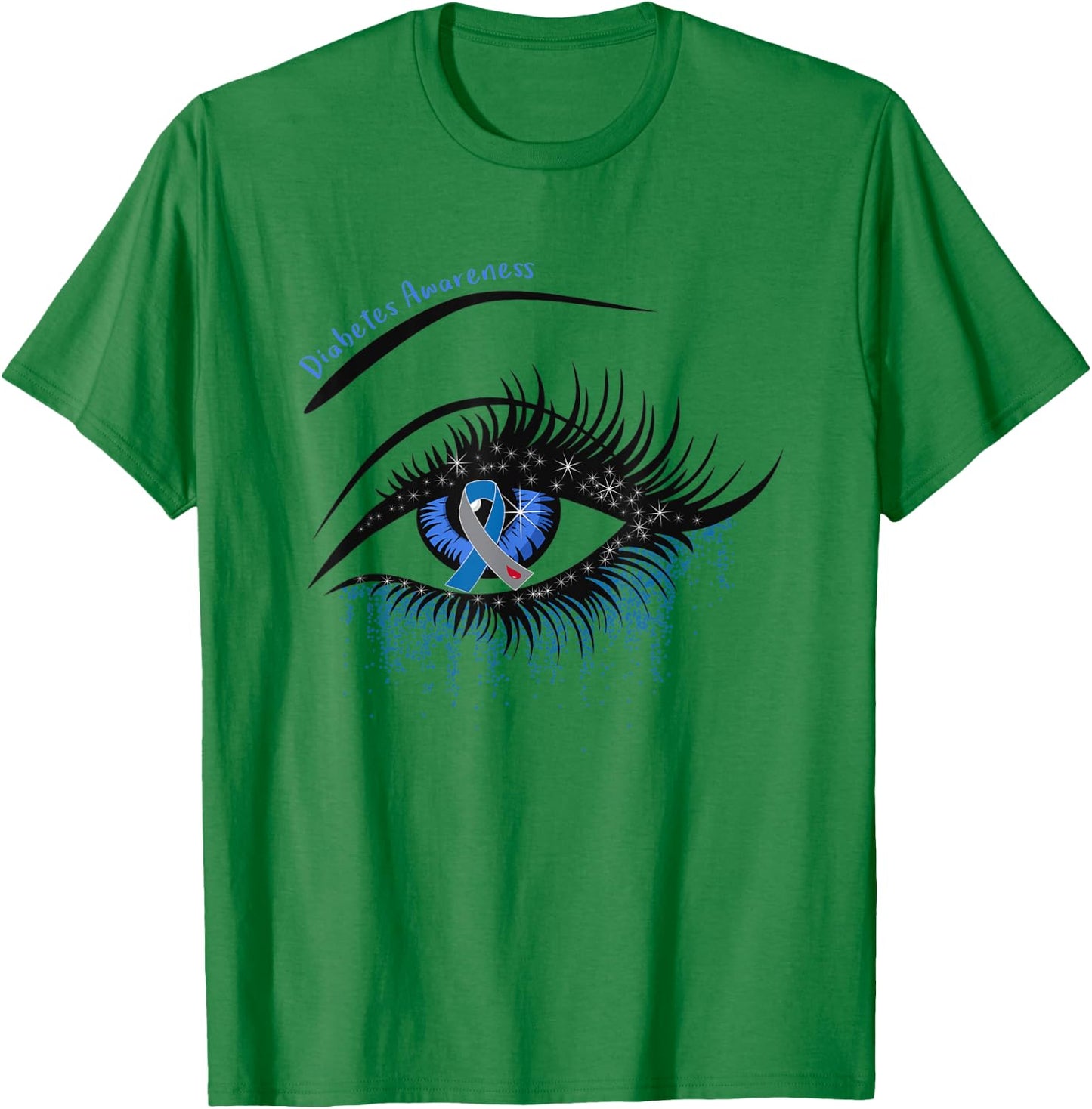 Type 1 Diabetes Ribbon Eye Diebetes Awareness Gifts T-Shirt - T-Shirt | Irish Green