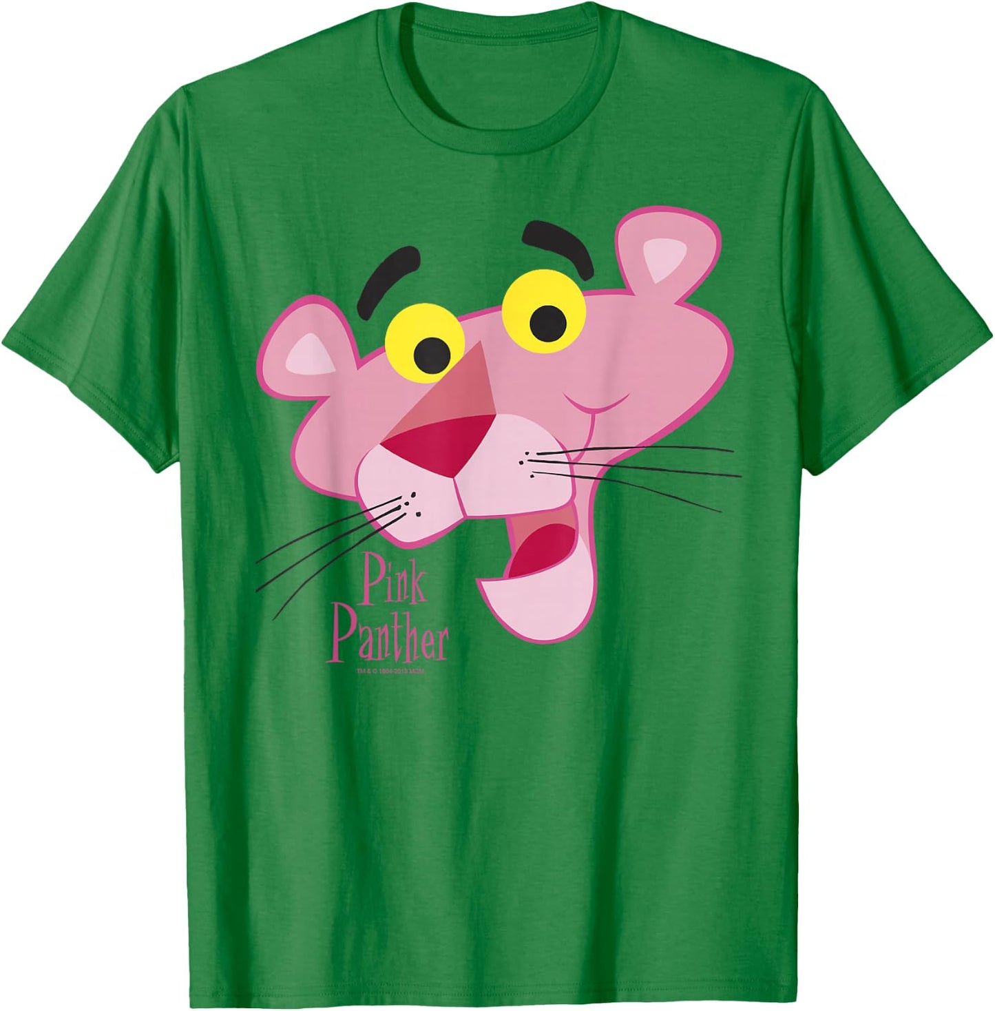 Pink Panther Face Portrait T-Shirt - T-Shirt | Irish Green