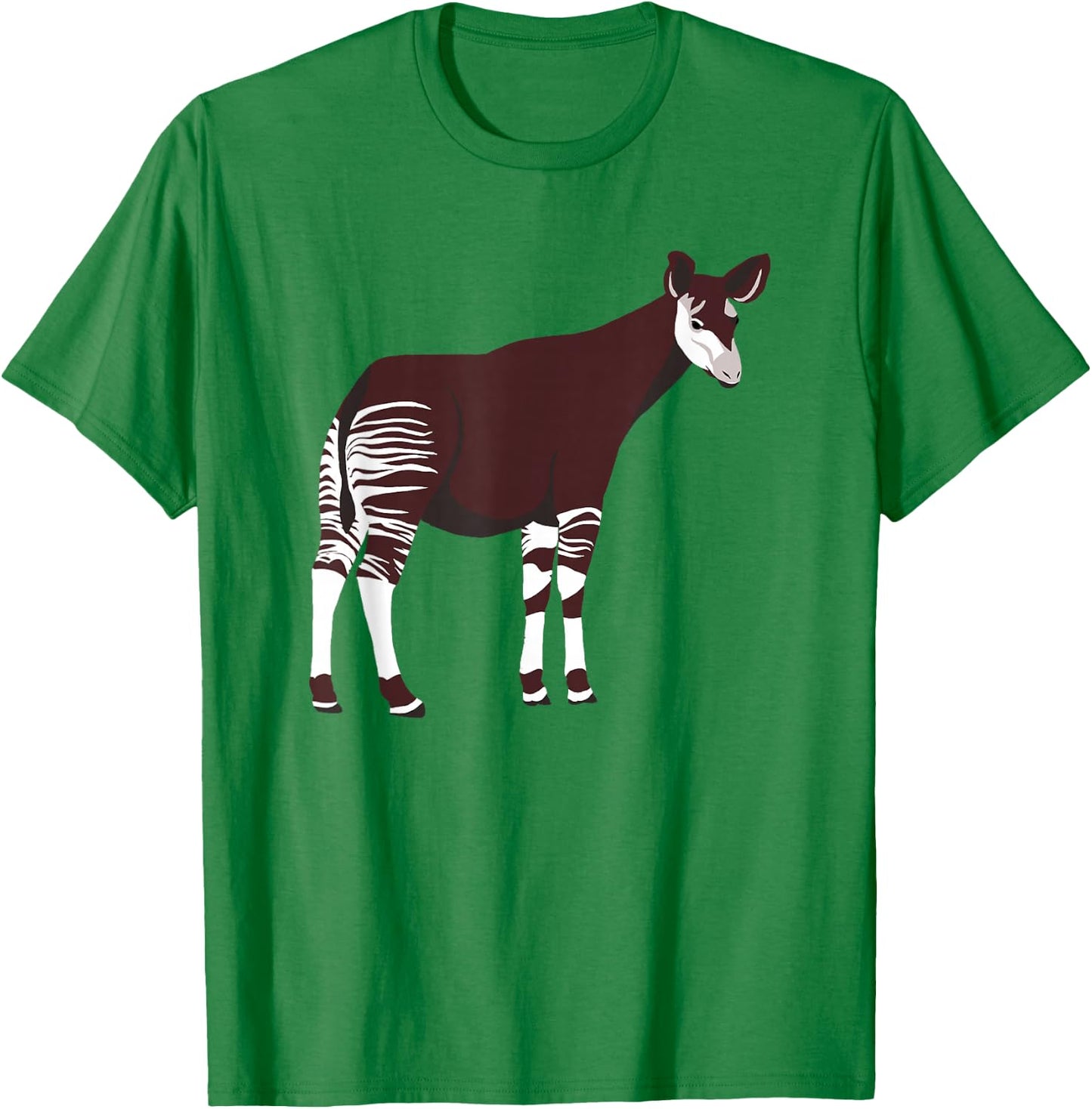 Okapi Cute Graphic Okapi T-Shirt - T-Shirt | Irish Green