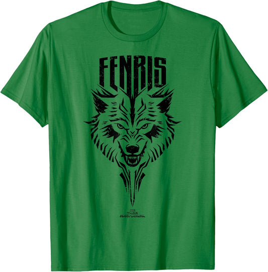 Marvel Thor Ragnarok Fenris The Wolf Stamped T-Shirt - T-Shirt | Irish Green