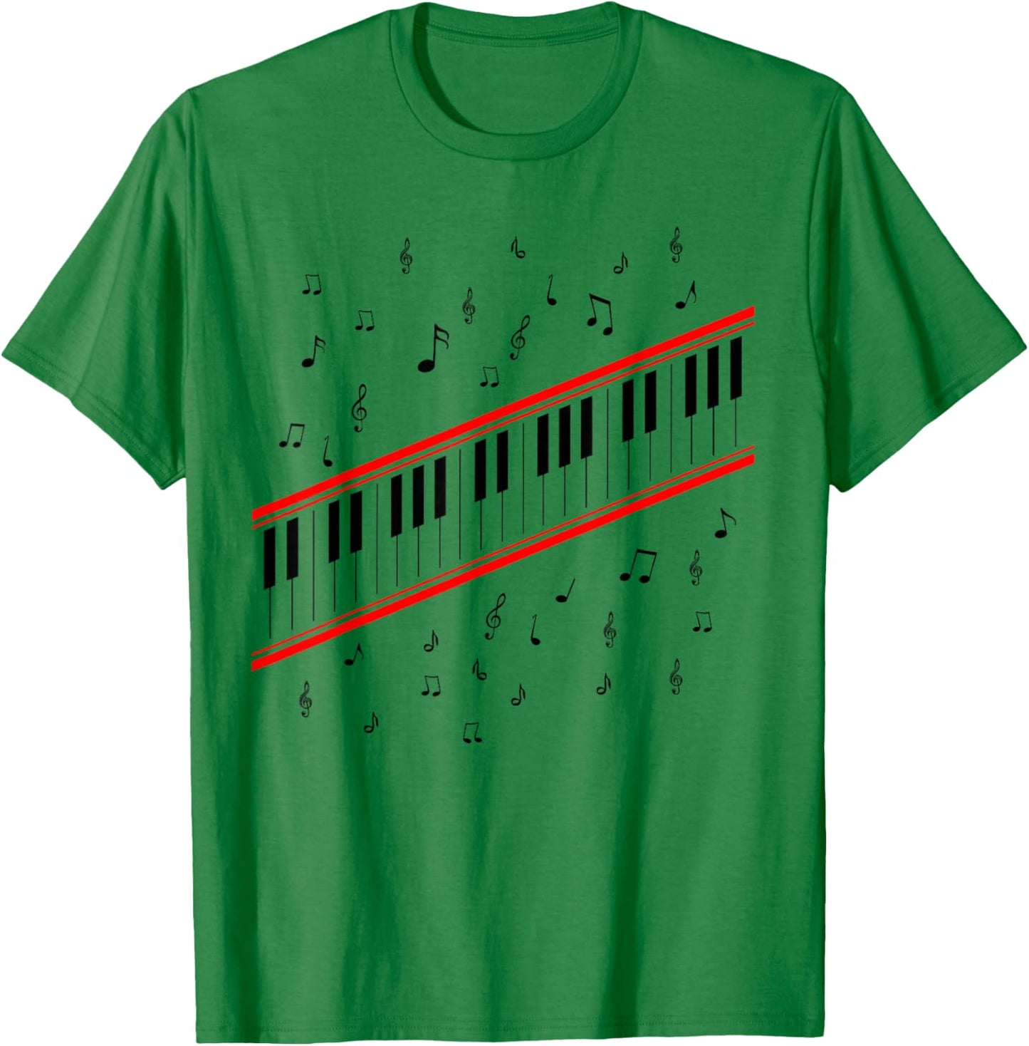 Piano Keys Lover Beat It Pianist 1980s Dance Costume Music T-Shirt - T-Shirt | Irish Green