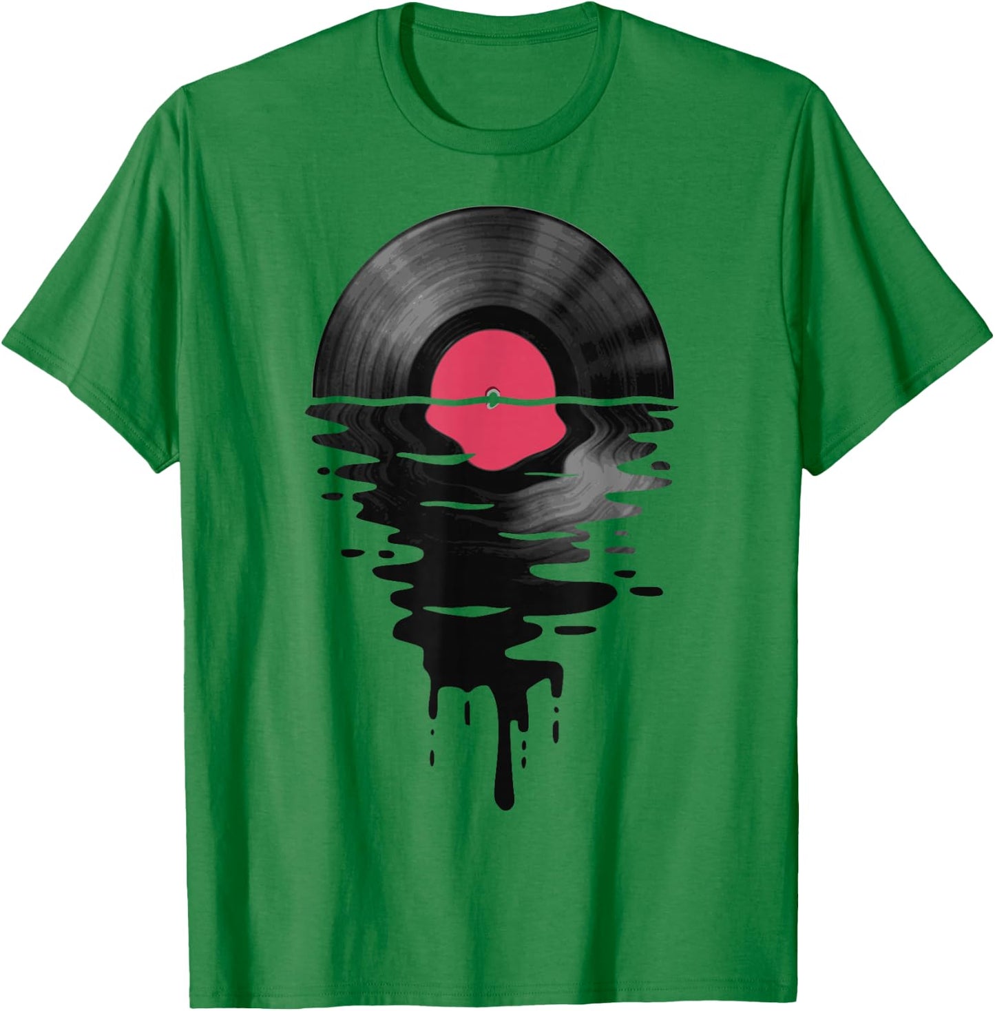 Vinyl Record Music LP Classic 80s Sunset T-Shirt - T-Shirt | Irish Green
