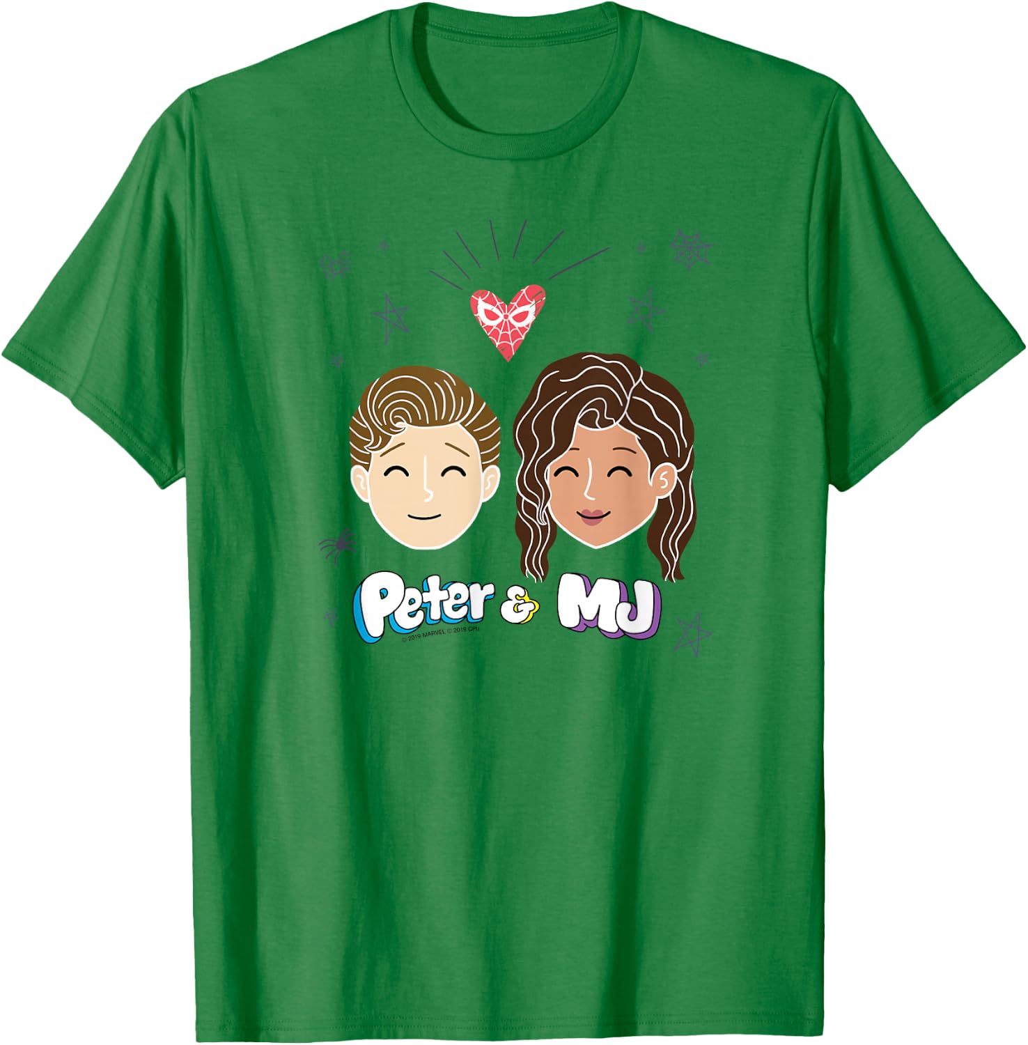 Marvel Spider-Man Far From Home Peter & MJ Love T-Shirt - T-Shirt | Irish Green