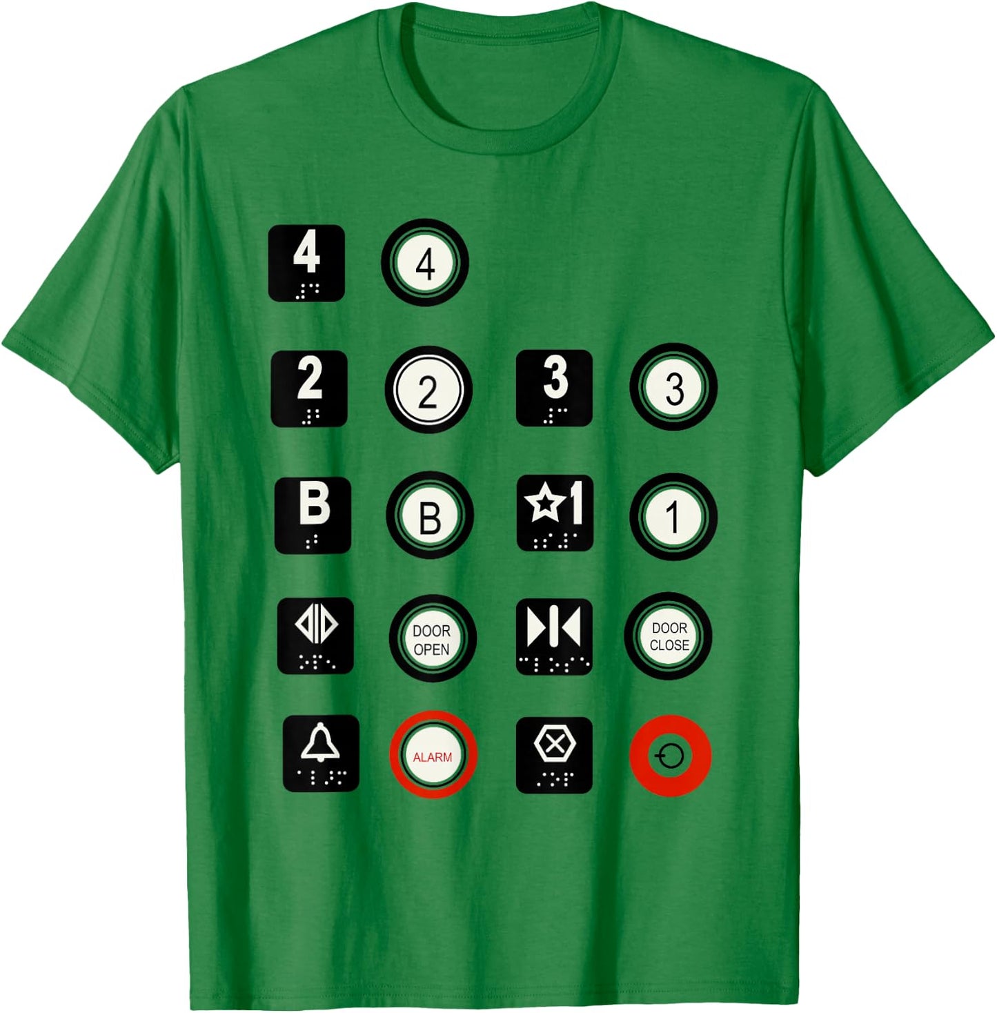Elevator Elevator Buttons T-Shirt - T-Shirt | Irish Green