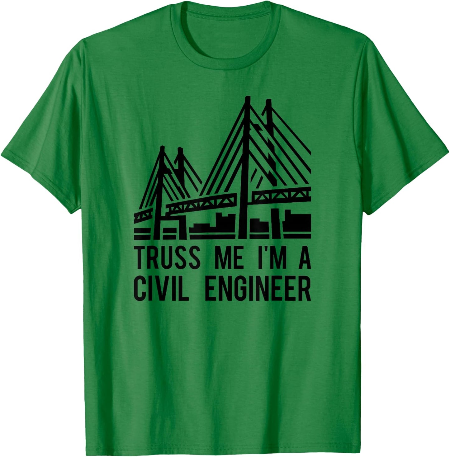 Civil Engineer T Shirt, Bridge Design Engineering Gift A T-Shirt - T-Shirt | Irish Green