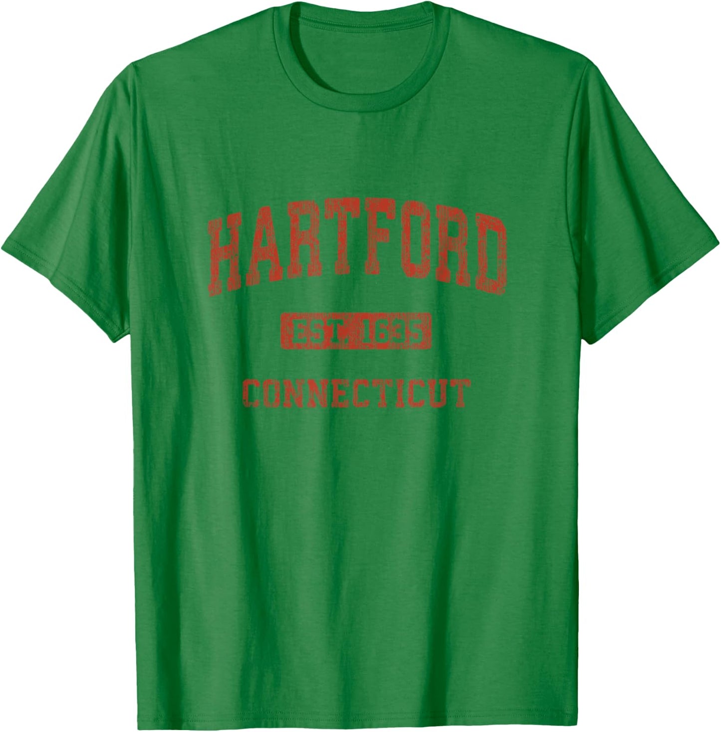 Hartford Connecticut CT Vintage Athletic Sports Design T-Shirt - T-Shirt | Irish Green