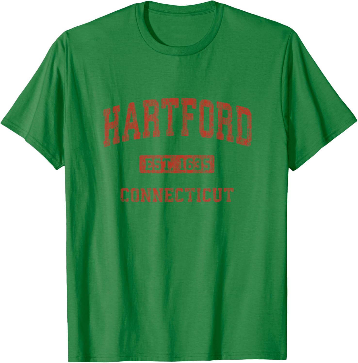Hartford Connecticut CT Vintage Athletic Sports Design T-Shirt - T-Shirt | Irish Green