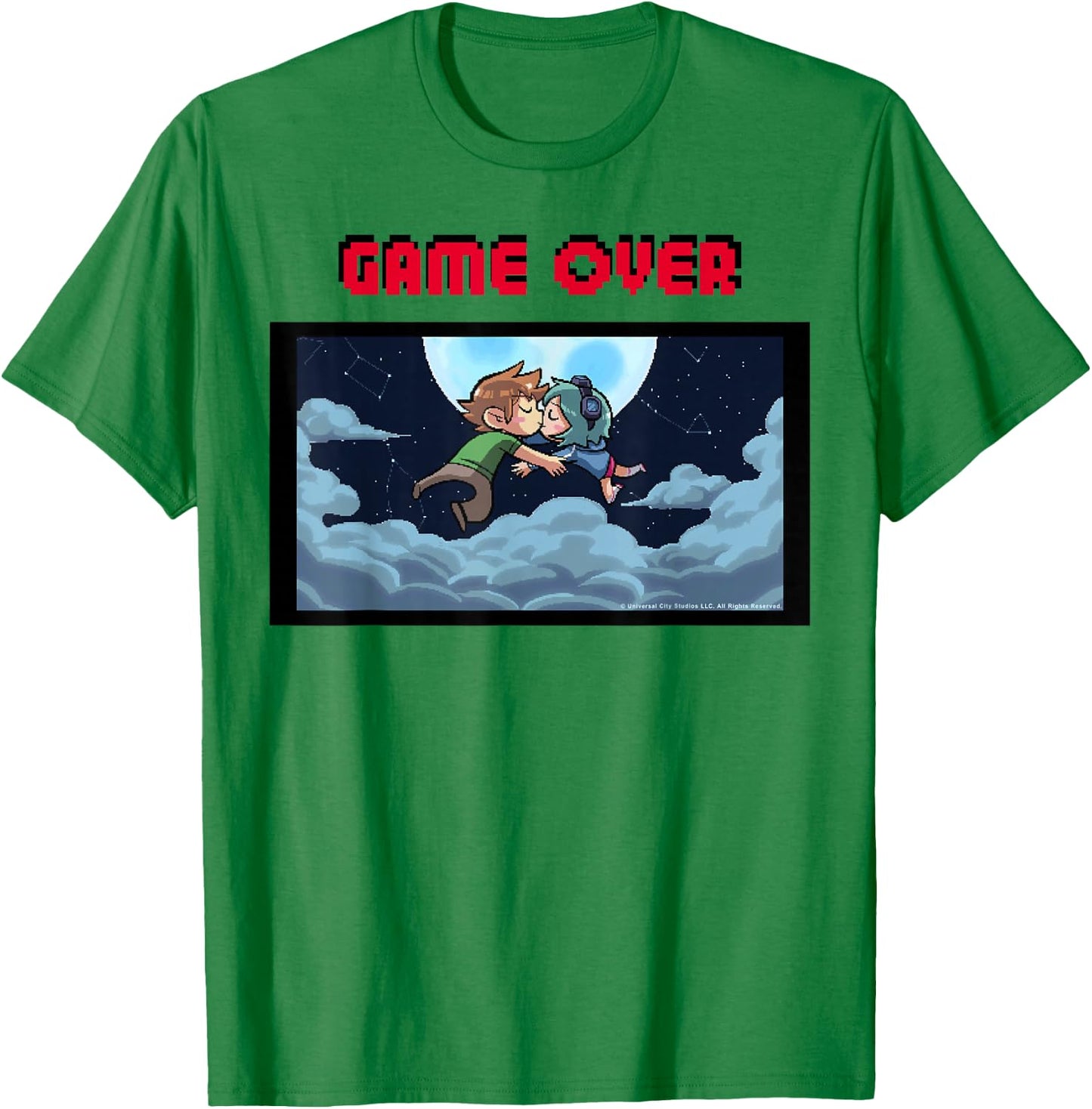 Scott Pilgrim Vs. The World Game Over Kiss T-Shirt - T-Shirt | Irish Green